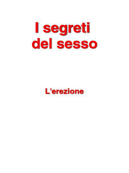 I segreti 
del sesso